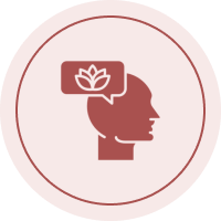 Mindfulness icon with lotus design